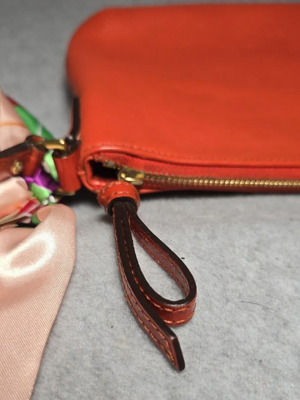 Coach Madison Leather Pocket Swingpack Crossbody Tangerine Orange